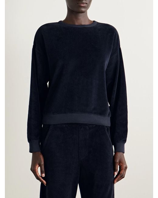 Citizens of Humanity Blue Vintage Cotton-Blend Velour Sweatshirt