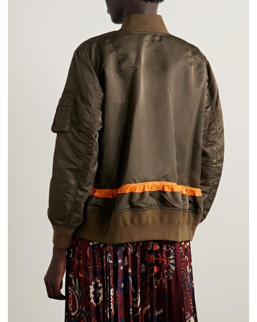 Sacai Brown Shell Bomber Jacket