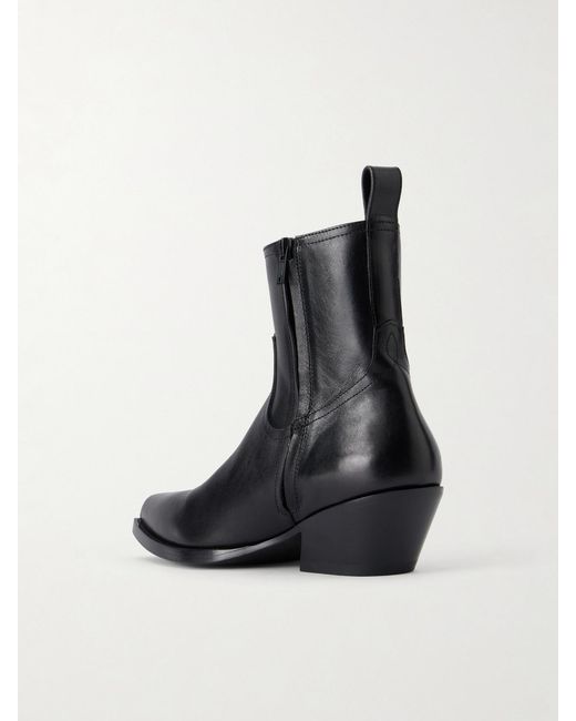 Ann Demeulemeester Black Imme Leather Ankle Boots