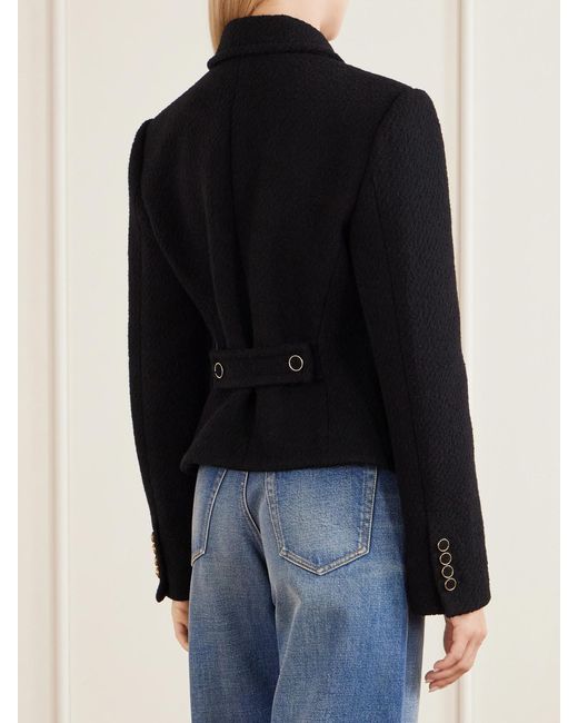 Chloé Black Wool-Blend Bouclé Jacket