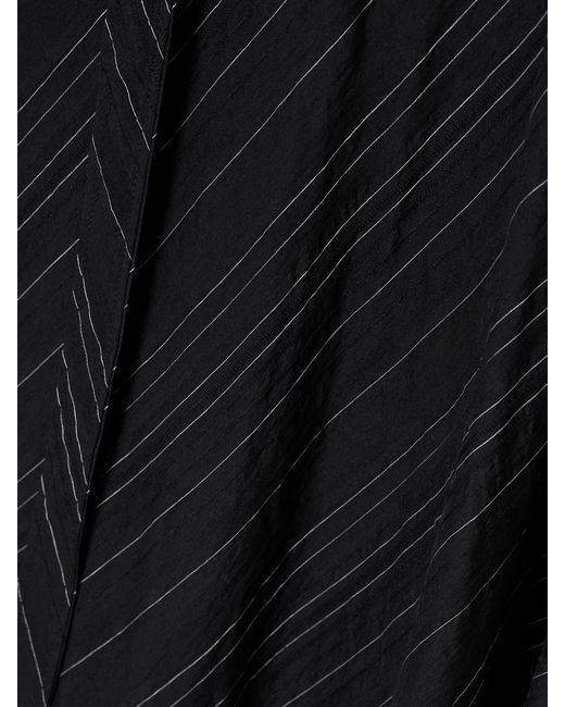 Proenza Schouler Black Kaia Belted Striped Voile Midi Skirt