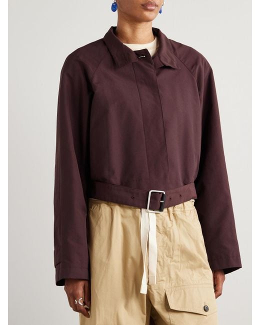 Veste En Tissu Technique De Coton Mélangé À Ceinture Loewe en coloris Red