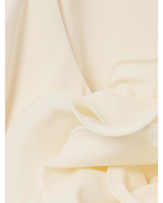 Magda Butrym White Appliquéd Ruched Swimsuit