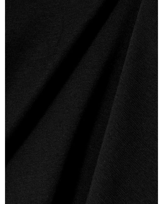 Flore Flore Black Dinah Ribbed Organic Cotton-Jersey Turtleneck Top