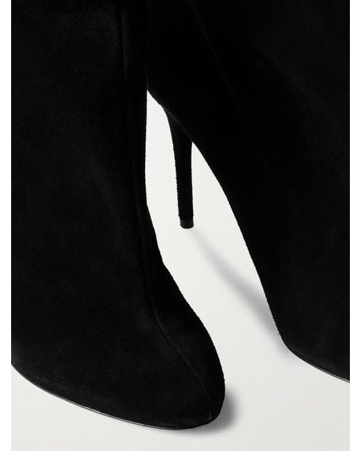 Alaïa Black Suede Over-The-Knee Boots
