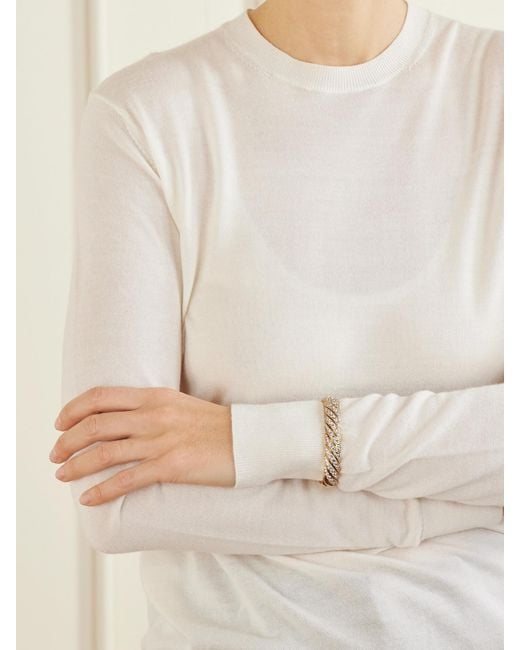 David Yurman Metallic Cable 18-Karat Diamond Bracelet