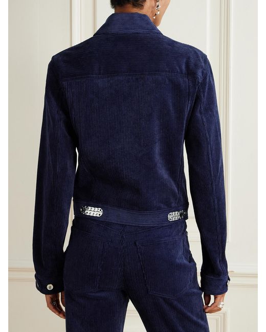 Rabanne Blue Cotton-Corduroy Jacket