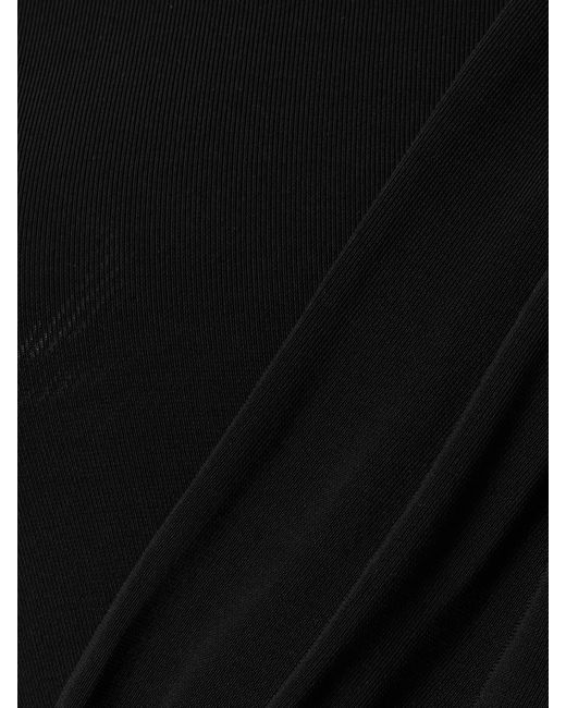 Isabel Marant Black Georgia Ruched Draped Stretch-Jersey Mini Dress