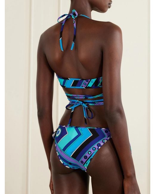 Emilio Pucci Blue Printed Bikini Briefs