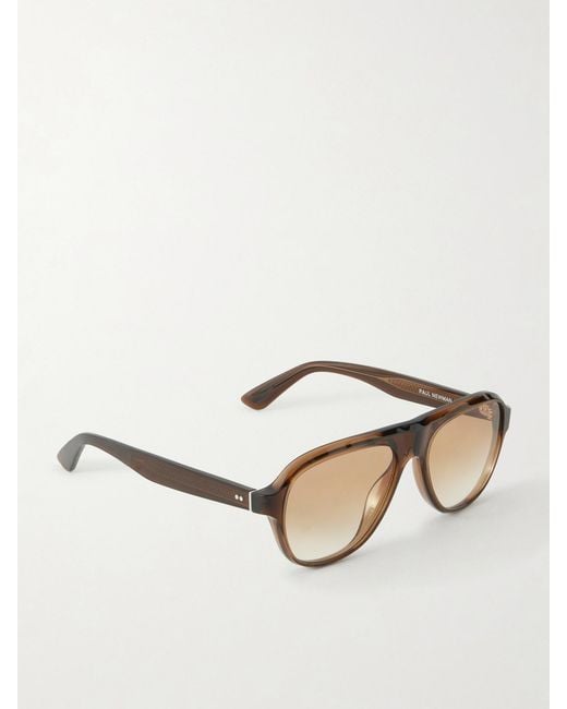 Oliver Peoples Natural Paul Newman Aviator-Style Acetate Sunglasses