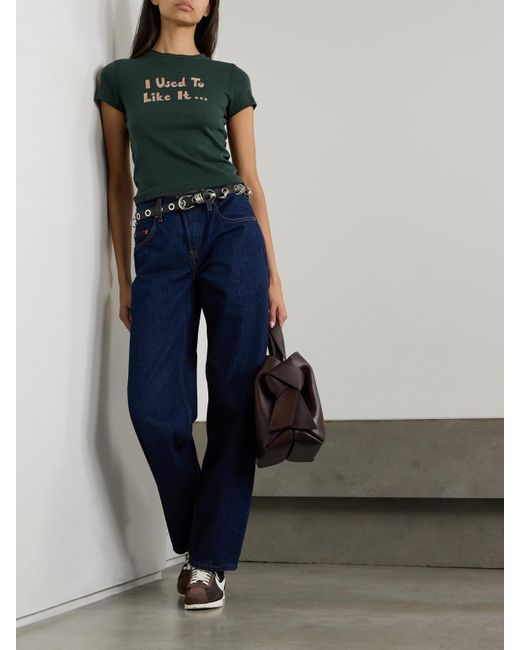 Re/done Green 90S Printed Recycled Cotton-Jersey T-Shirt