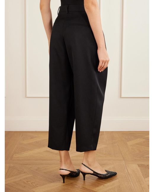 Isabel Marant Black Janice Pleated Wool Tapered Pants