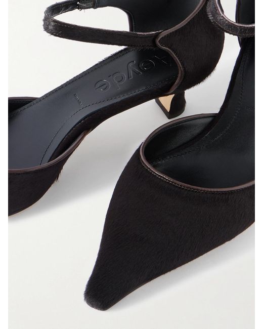 Aeyde White Tillie Pony Hair Pumps