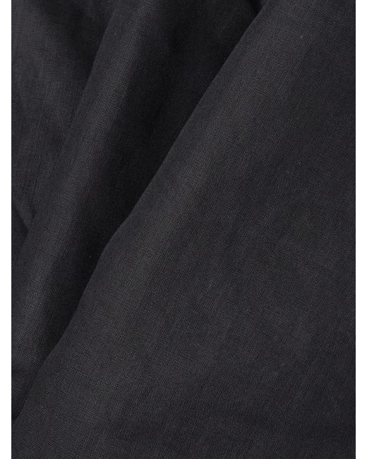 Jil Sander Blue Oversized Organza-Trimmed Cotton-Poplin Top