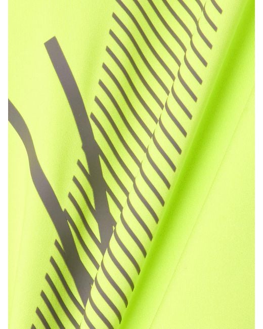 Adidas By Stella McCartney Yellow Truepace Cold.Rdy Neon Recycled-Stretch Leggings