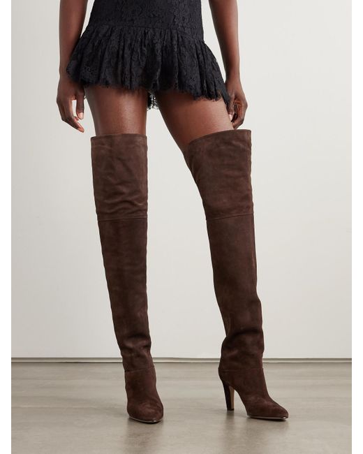 Chloé Brown Eve Suede Over-The-Knee Boots