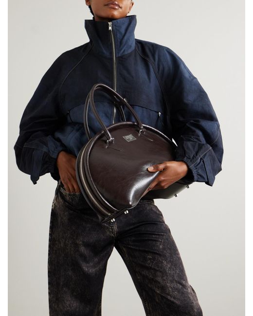 Acne Brown Bowlina Leather Tote