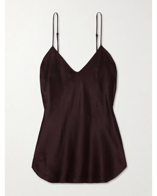 Nili Lotan Red Isabella Silk-Satin Camisole