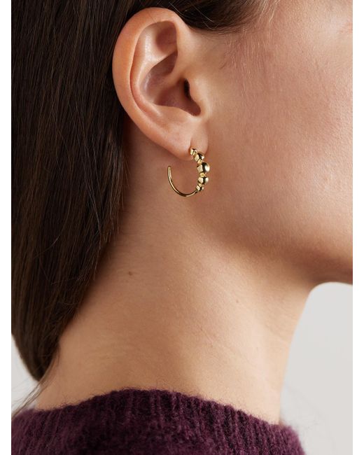 Jennifer Meyer 18 karat Gold Hoop Earrings in Natural Lyst UK