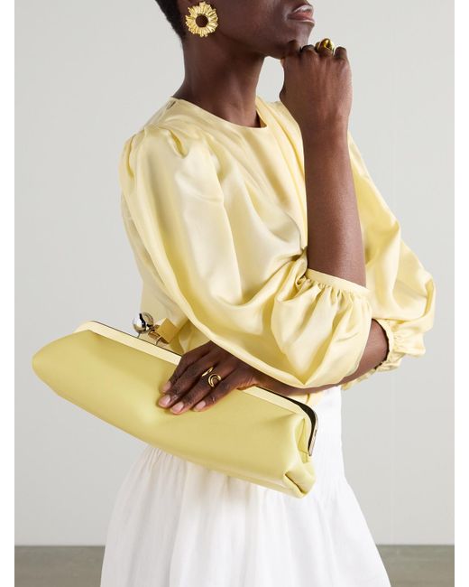 Jacquemus Yellow Le Salon Clutch Aus Leder