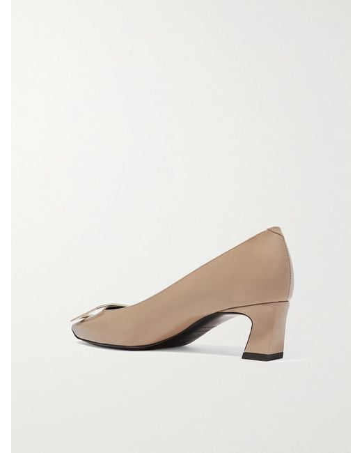 Roger Vivier White Belle Vivier Trompette 45 Patent-Leather Pumps
