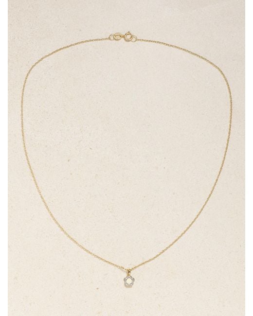 STONE AND STRAND Natural Flora Mini 14-Karat Diamond Necklace