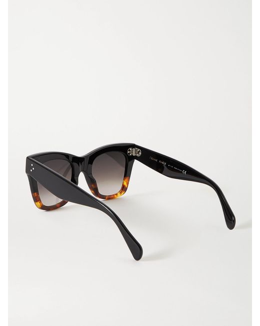 Céline Black Oversized Cat-Eye Acetate Sunglasses