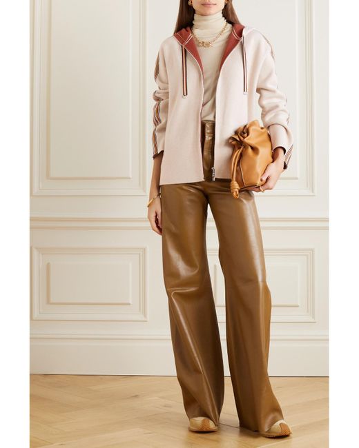 Loro Piana Natural Webbing-Trimmed Cashmere Hoodie