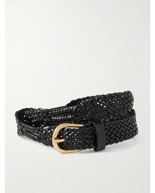 Andersons Black Gürtel Aus Geflochtenem Leder