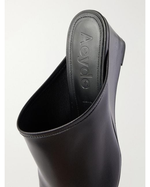 Aeyde Black Suzanne Leather Sandals