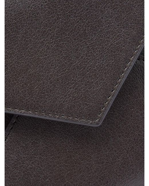 Saint Laurent Gray Textured-Leather Wallet