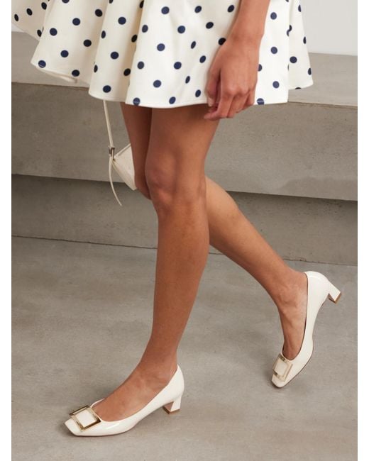 Roger Vivier Multicolor Decollete Trompette 45 Patent-Leather Pumps