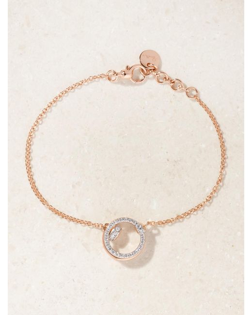Pomellato Natural Together Rhodium-Plated 18-Karat Rose Diamond Bracelet