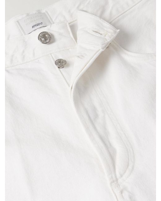 Citizens of Humanity White Argent Ayla Baggy Hoch Sitzende Jeans Mit Weitem Bein