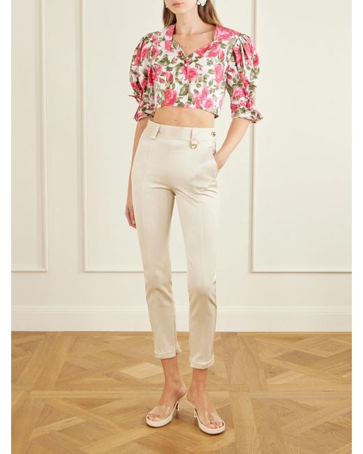 Chloé White Stretch-Jersey High-Rise Leggings