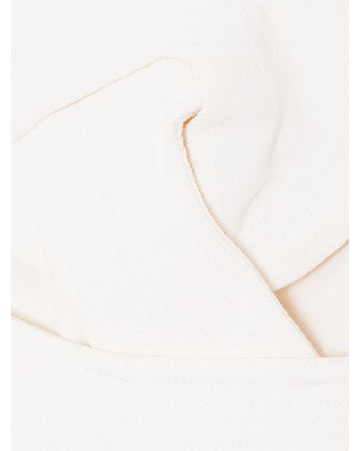 ANDRES OTALORA Natural Onda Strapless Cropped Twisted Cotton-Twill Top