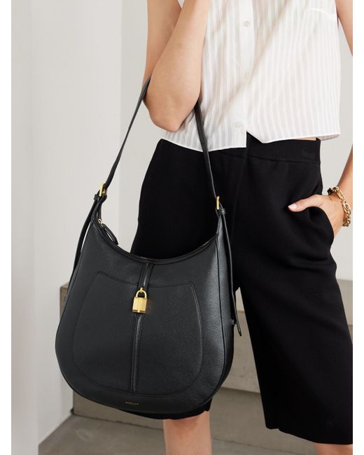 Sac Porté Épaule En Cuir Texturé À Ornement The Siena DeMellier London en coloris Black