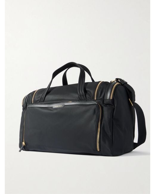 Anya Hindmarch Black Gym Leather-Trimmed Econyl Tote