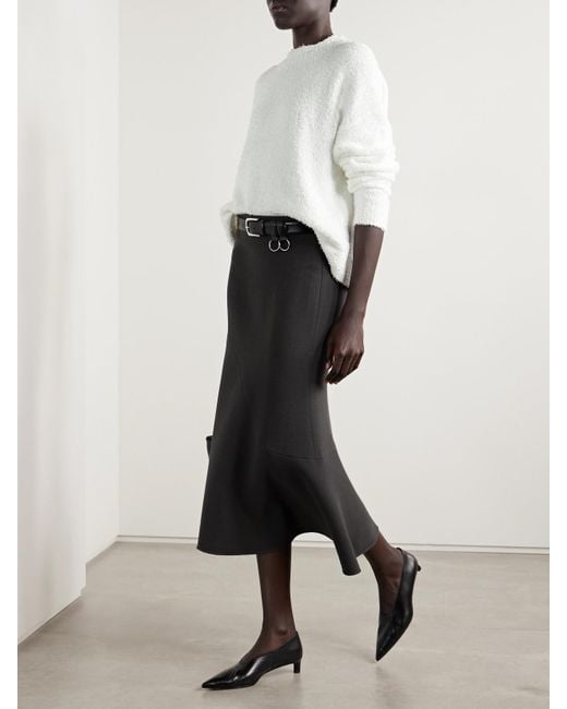 Tibi White Serviette Cotton-Blend Bouclé Sweater