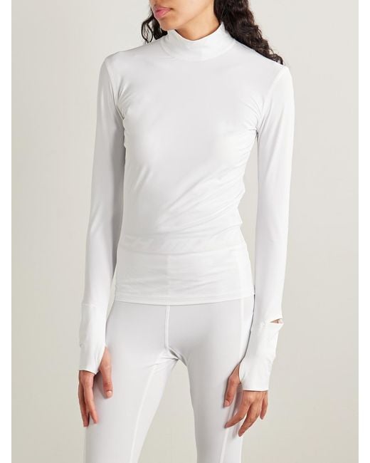 Aztech Mountain White Next To Skin Stretch-Jersey Turtleneck Base Layer