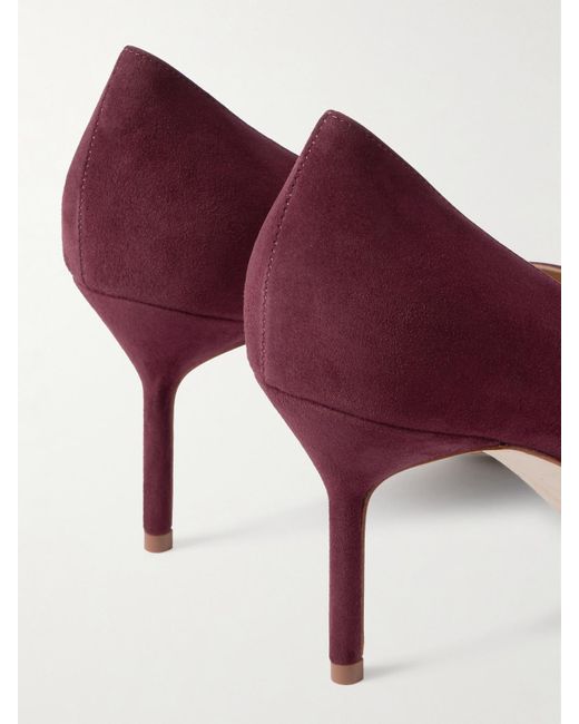 Manolo Blahnik Purple Bb 70 Suede Pumps