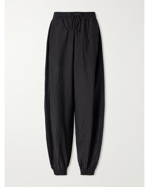 Rohe Black Cotton-Blend Seersucker Balloon Pants