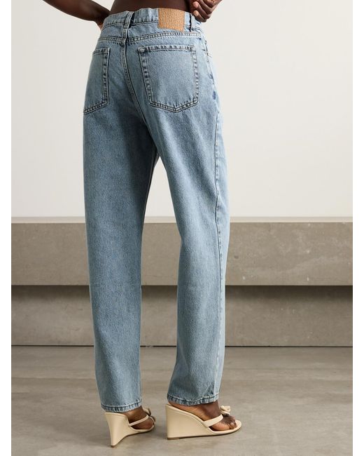 Magda Butrym Blue Straight-Leg Boyfriend Jeans