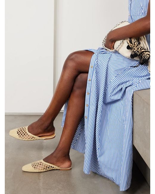 Emme Parsons Natural Woven Raffia Mules