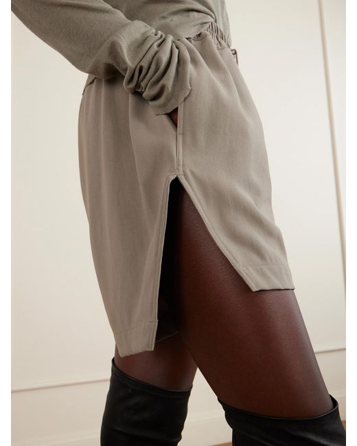 Rick Owens Gray Cady Drawstring Shorts