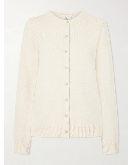 The Elder Statesman Natural Nora Lite Ruth Cotton Cardigan