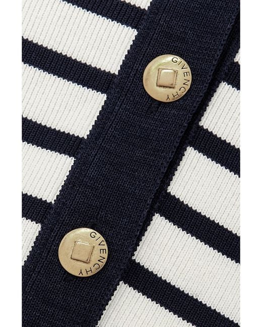 Givenchy Blue Striped Cotton Cardigan