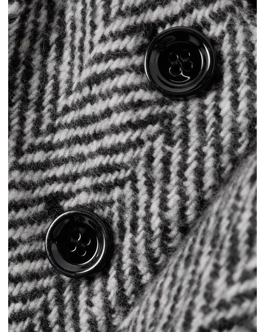 Dolce & Gabbana Gray Herringbone Wool Jacket
