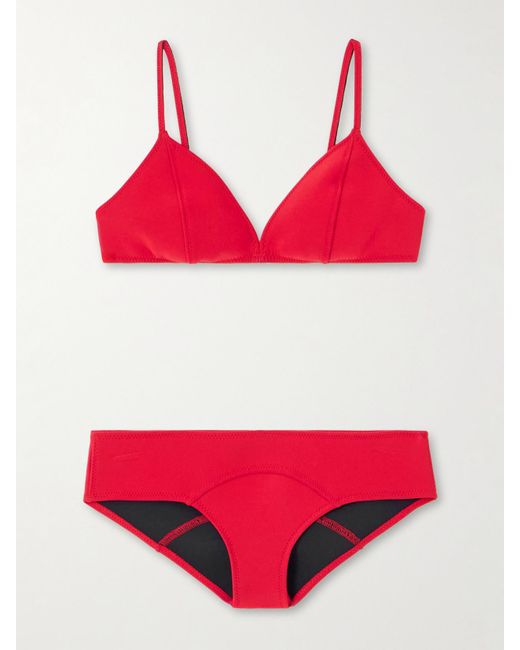 Lisa Marie Fernandez Red Giovanna Neoprene Bikini