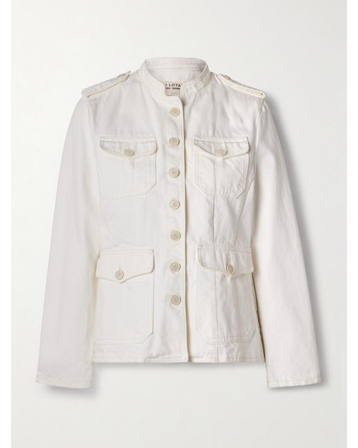 Nili Lotan White Geraldine Denim Jacket